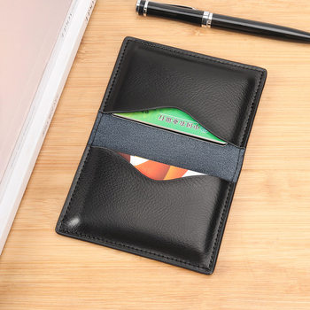 Men's real cowhide business card bag business card holder card bag simple business leather bank card bag 3003
