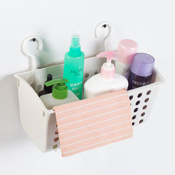Plastic Pp360 Degree Hangable Storage Basket Bathroom Kitchen Drain Hook Basket Small Storage Basket