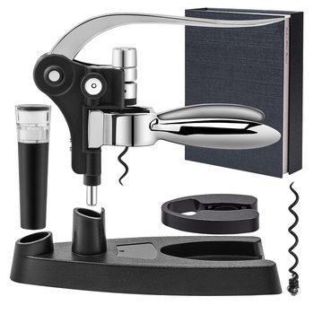 Amazon rabbit-shaped wine bottle opener new gift box suit printable LOGO rabbit ear wine opener 456-piece set