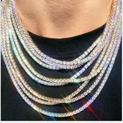 Longrui Cross-Border Hot-Selling Korean Fashion Popular Necklace Bracelet Set with Diamond Square Claw Chain Rhinestone Necklace Jewelry Wholesale