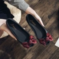 Black base with red flowers