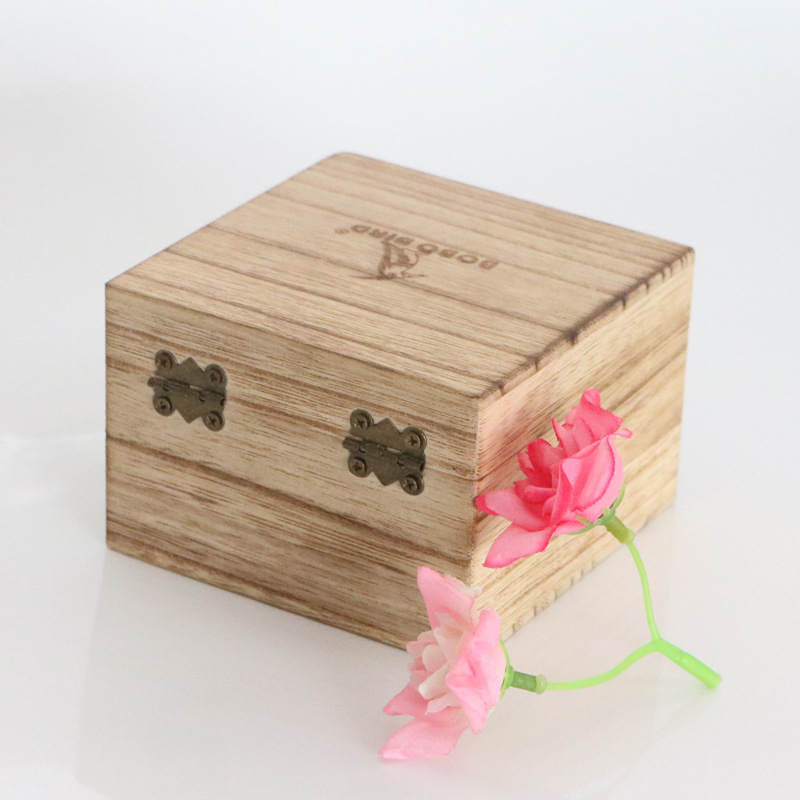 Three-Dimensional Jewelry Packaging Box, Jewelry Box, Paulownia Wood Watch Box, Wooden Box, Flip-Top Jewelry Necklace Bracelet Small Wooden Box