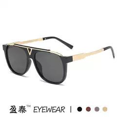New European and American Large Frame Hollow V Sunglasses Trend Retro Sunglasses Cross-border Explosion AliExpress Sunglasses
