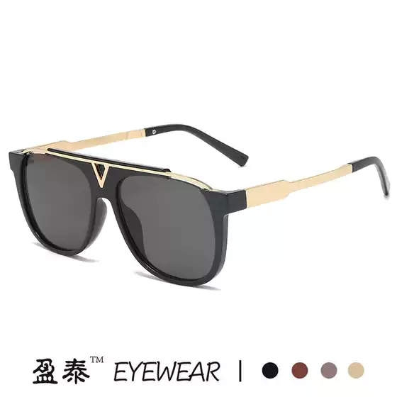New European and American Large Frame Hollow V Sunglasses Trend Retro Sunglasses Cross-border Explosion AliExpress Sunglasses