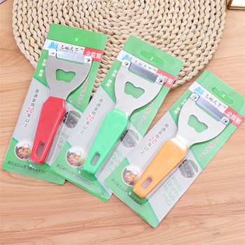 Household plastic handle stainless steel fruit planing can be planed sugar cane plastic handle Feipeng all-around planing