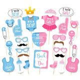Amazon hot style gender reveal принадлежности для вечеринок реквизит для фотосессий детская фотобумага борода оптом