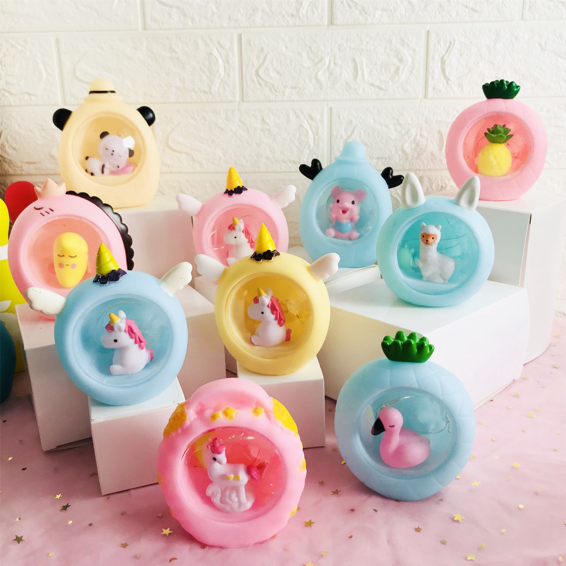 ins热卖款星星云朵太阳独角兽冰淇淋小夜灯 儿童房装饰发光玩具