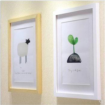 Wholesale Picture Frame Hanging Dual-Purpose Solid Wood Photo Frame Photo Calligraphy Wooden Table A4 Photo Frame Custom Large Photo Frame Wall Hanging