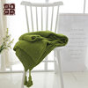 Spring knitted thread blanket osmanthus tassel cotton wool blanket office lunch break blanket air conditioning blanket photo props