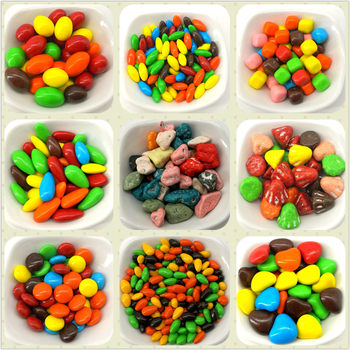 [Wholesale] 5kg of various shapes of colorful chocolate beans rain flower stone olive cocoa butter chocolate