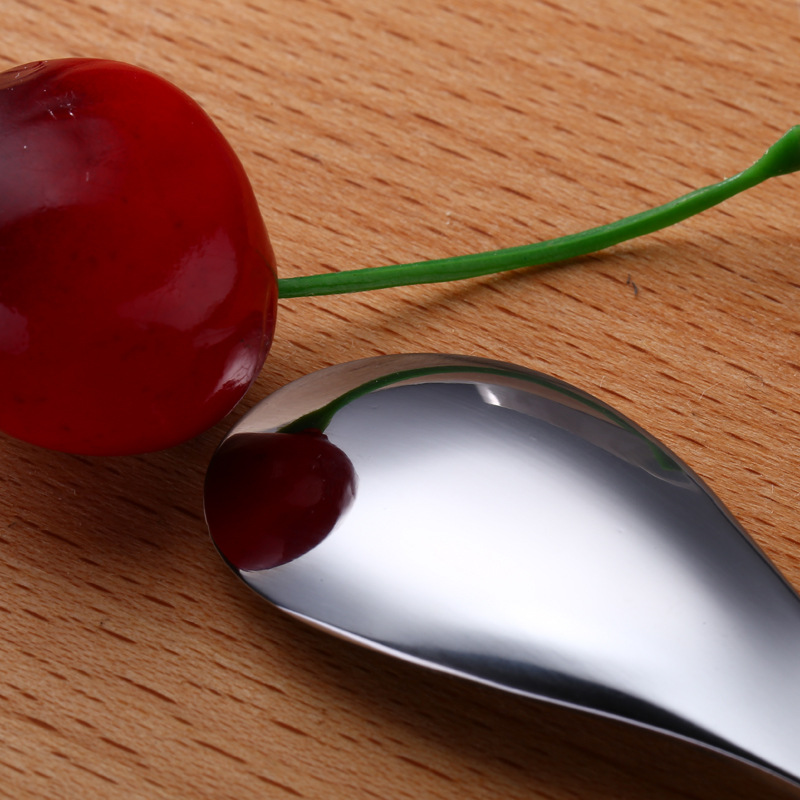 Stainless Steel Dessert Spoon Ice Cream Spoon Coffee Stirring Spoon Fruit Fork Household Fork Ice Spoon Tableware suit