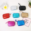 New creative zipper rectangular tinplate box Internet celebrity brushed coin purse earphone keychain storage box wholesale