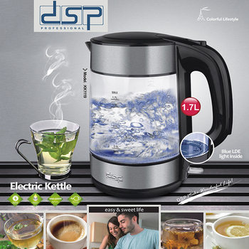DSP Dansong Gaopeng Silicon Glass Kettle Large Capacity 1.7L Glass Kettle Automatic Power-off Electric Kettle