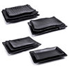 Five Millio Black Frosted Japanese-style Rice-on-water Barbecue Dish Sushi Snack Dish Amine Porcelain Tableware Shallow Flat Round Dish