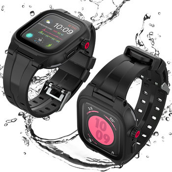 Suitable for iwatch new watch case 3 m waterproof protective shell 42mm/44mm waterproof scratch-resistant black