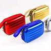 New creative zipper rectangular tinplate box Internet celebrity brushed coin purse earphone keychain storage box wholesale