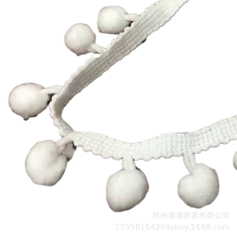 Factory direct spot supply 1.3cm right angle triangle hair ball lace 35 color spot supply