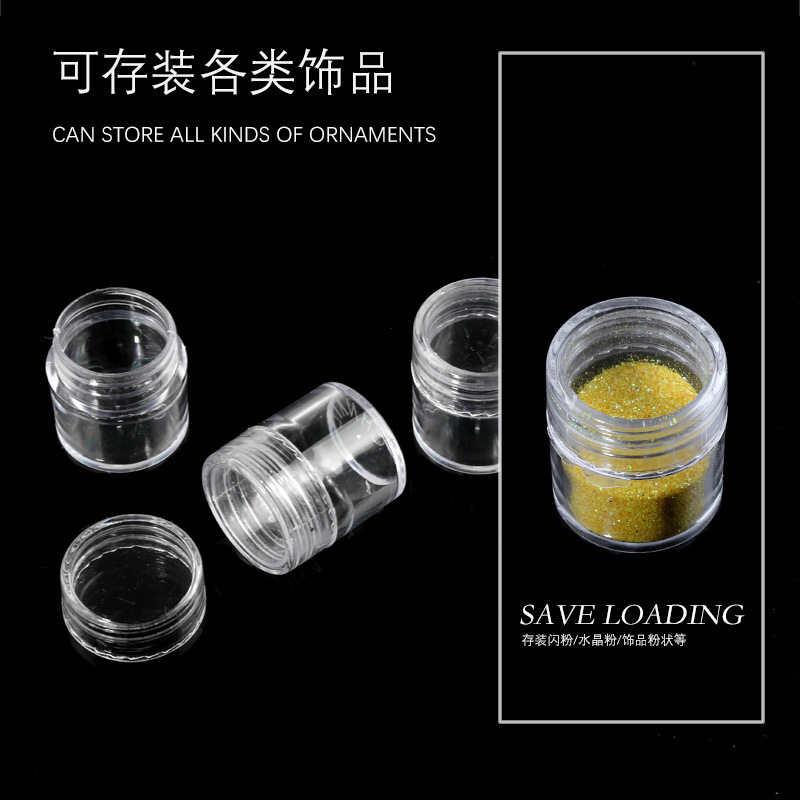 Nail tools storage box 30 grid transparent independent acrylic jewelry storage box glitter sequins bottle wholesale