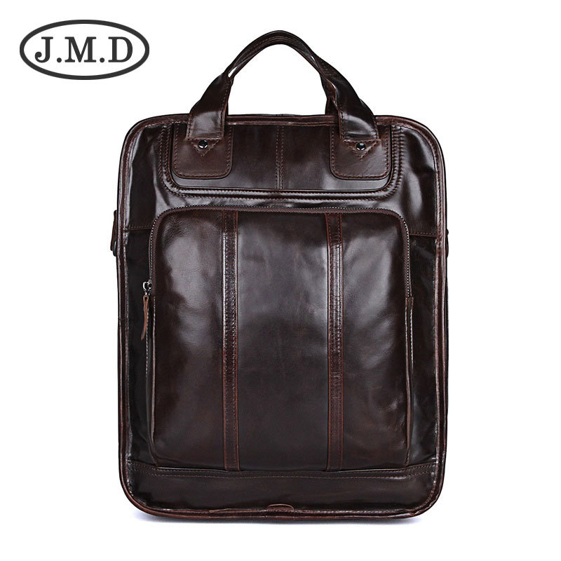 Balo Da Bò Nam Vintage Đa Năng Sức Chứa Lớn 15.6 Inch Màu Nâu