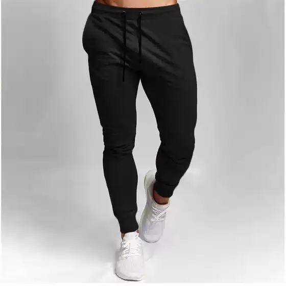 Foreign Trade Amazon European and American Men's Sports Pants Casual Pants Men's Pure Color Versatile Running Training Fitness Pants
