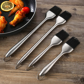 Stainless Steel Hollow Handle Silicone Brush BBQ Brush Oil Brush Baking Tools Silicone Sweep