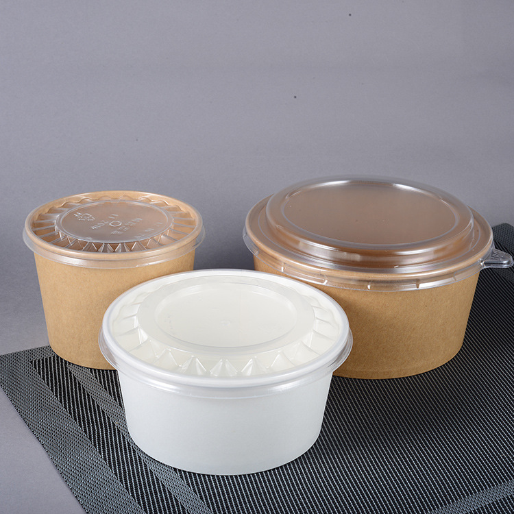 Paper bowl manufacturers spot disposable Kraft paper bowl disposable paper bowl tableware takeaway soup bowl porridge bowl snacks paper bowl