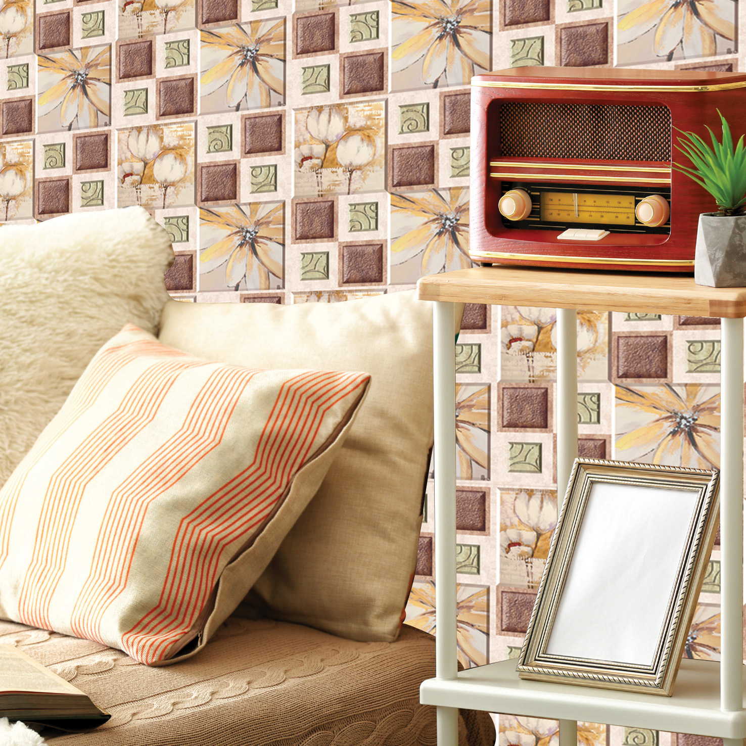 现货批发3d立体防水隔热吸音背景墙墙贴自粘墙纸厂家批发