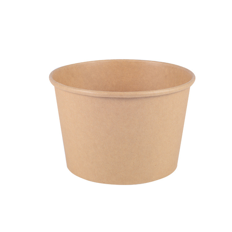 Paper bowl manufacturers spot disposable Kraft paper bowl disposable paper bowl tableware takeaway soup bowl porridge bowl snacks paper bowl