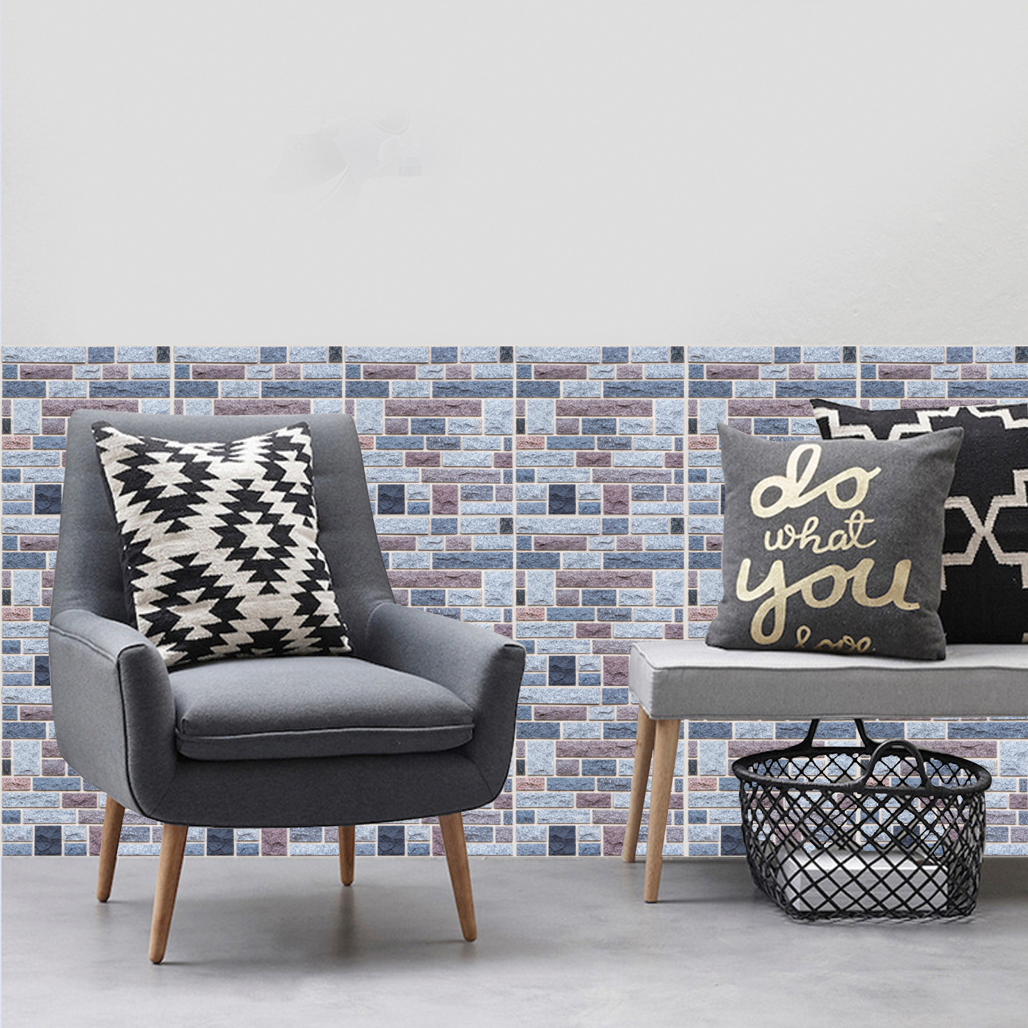 现货批发3d立体防水隔热吸音背景墙墙贴自粘墙纸厂家批发