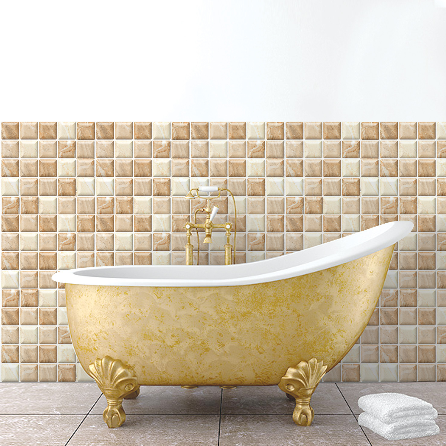 现货批发3d立体防水隔热吸音背景墙墙贴自粘墙纸厂家批发