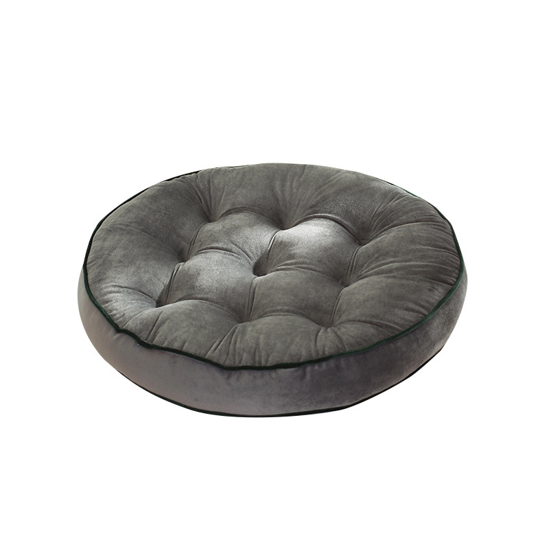 Modern Simple Japanese Style Thickened Tatami Futon Round Cushion Dutch Velvet Solid Color Bed and Breakfast Bay Window Cushion Wholesale