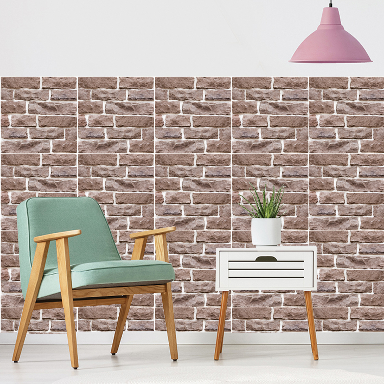 现货批发3d立体防水隔热吸音背景墙墙贴自粘墙纸厂家批发