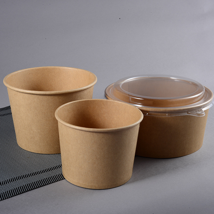 Paper bowl manufacturers spot disposable Kraft paper bowl disposable paper bowl tableware takeaway soup bowl porridge bowl snacks paper bowl