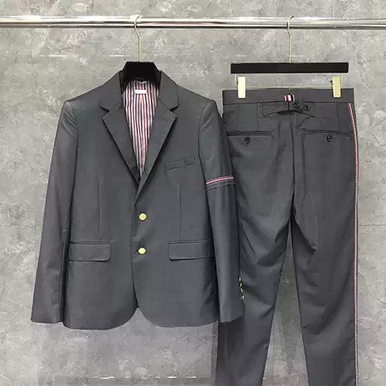 TB men's suit suit British style handsome trendy winter business Korean style elegant slim wool suit jacket