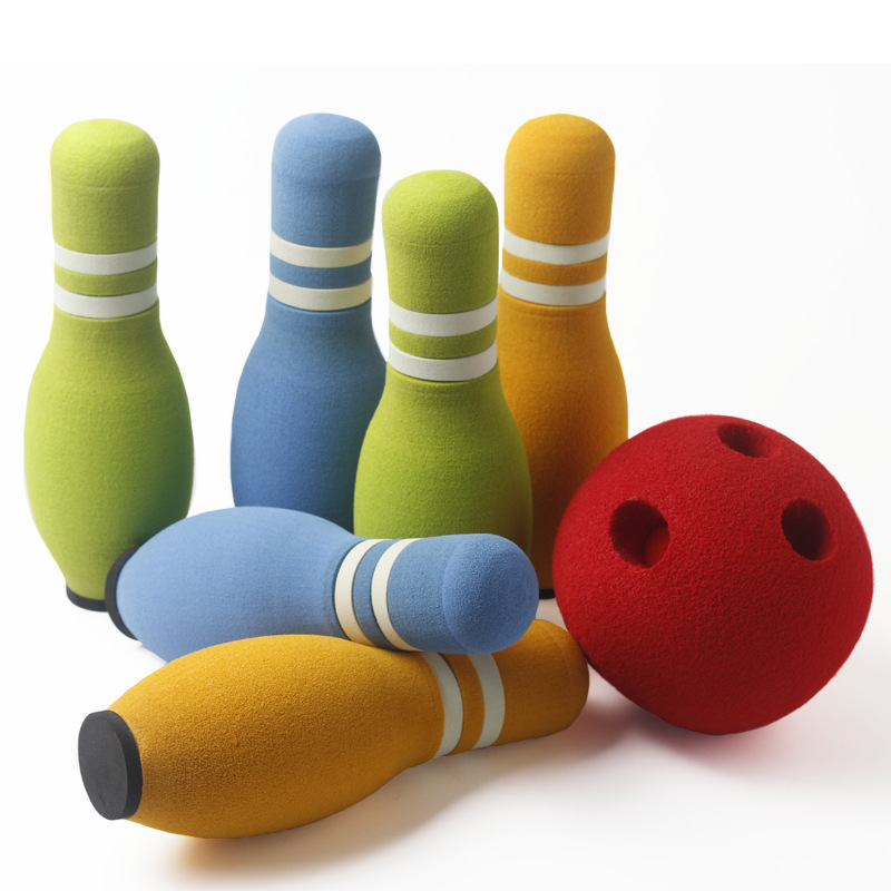 Children's Bowling Toy Set, Self-Made Outdoor and Indoor Sports, Foam Educational Safety and Fun Bowling Ball