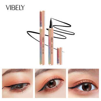 Vibely Douyin's Same Waterproof Starry Sky Eyeliner Wholesale Non-Smudged Ultra-Fine Black Liquid Eyeliner Pen Long-Lasting
