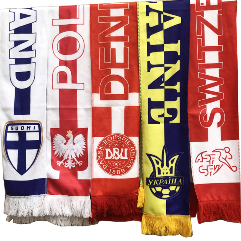 Fan supplies Juventus Real Madrid Liverpool AC Milan neck scarf football fans autumn and winter cheering hand waving scarf