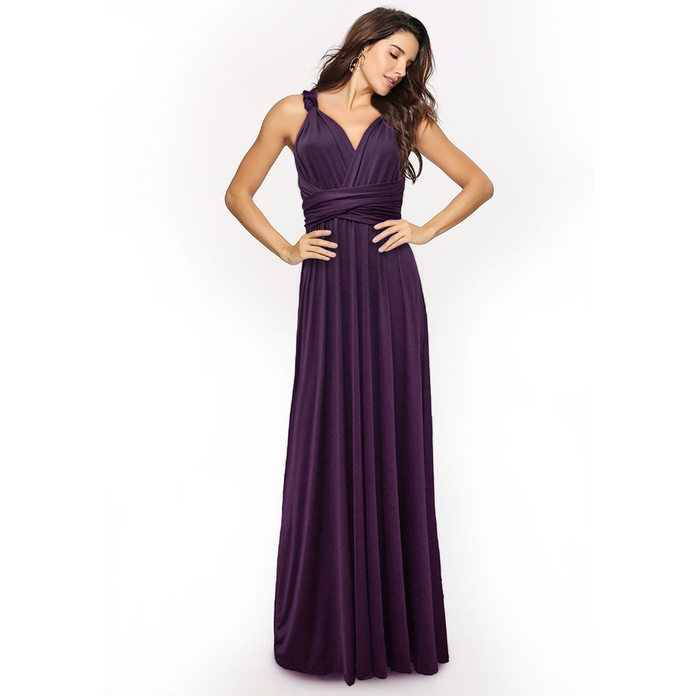 Cross Back Sexy Maxi Dress Adjustable Straps Elegant Design Perfect for Parties Wholesale Available