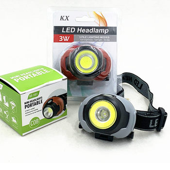 Factory direct Amazon explosions COB mini light AAA3W outdoor lighting head-mounted headlights foreign trade