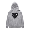 Gray Hooded with Black Heart on Back