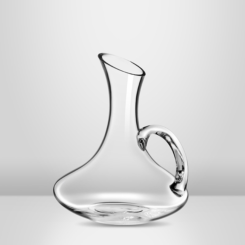 Factory Price Direct Supply Glass Decanter Wine Pourer with Handle Oblique Wine Dispenser Creative Wine Wine Wine Gift Pack