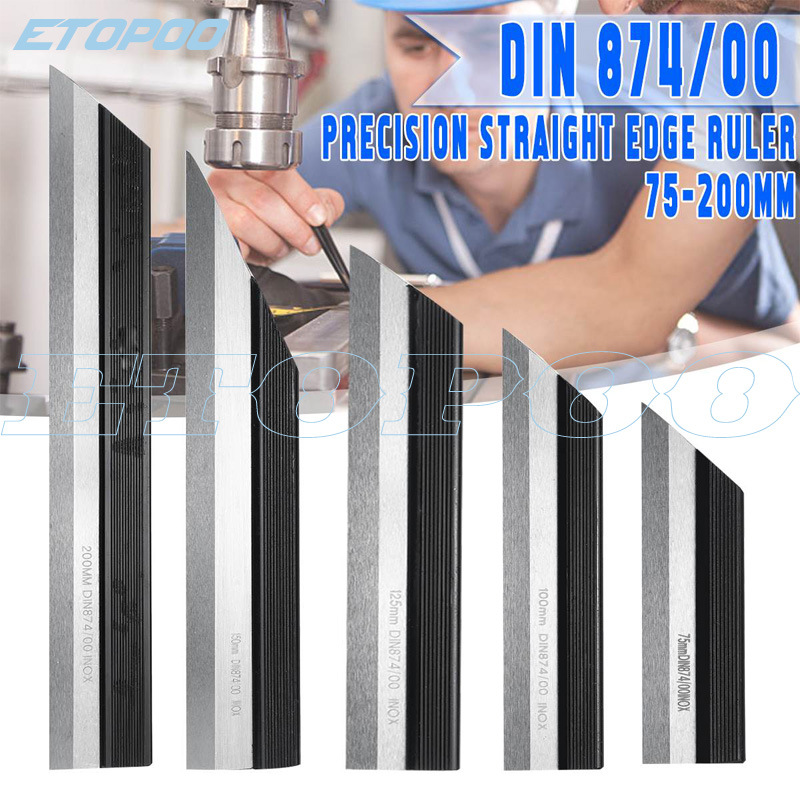 Линейка лезвий из нержавеющей стали EOPOO подлинная 75/100/125/150 мм DIN874 INOX GRADE 00 Изображение 1