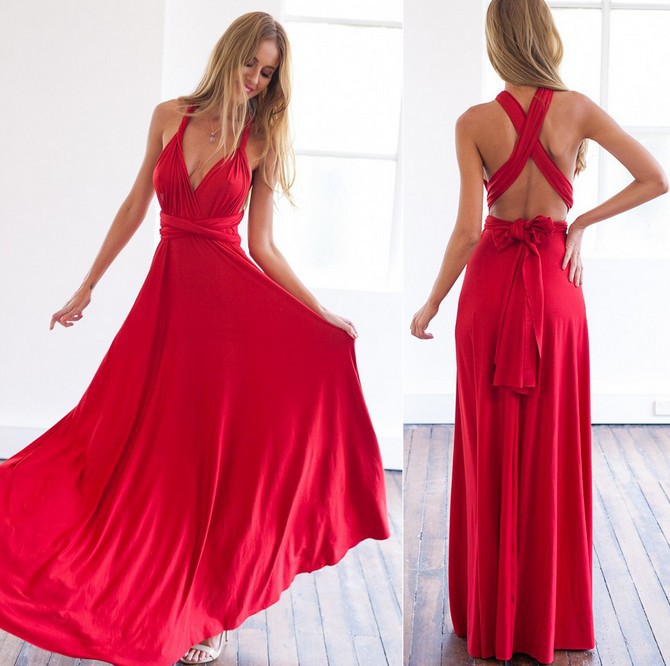 Cross Back Sexy Maxi Dress Adjustable Straps Elegant Design Perfect for Parties Wholesale Available