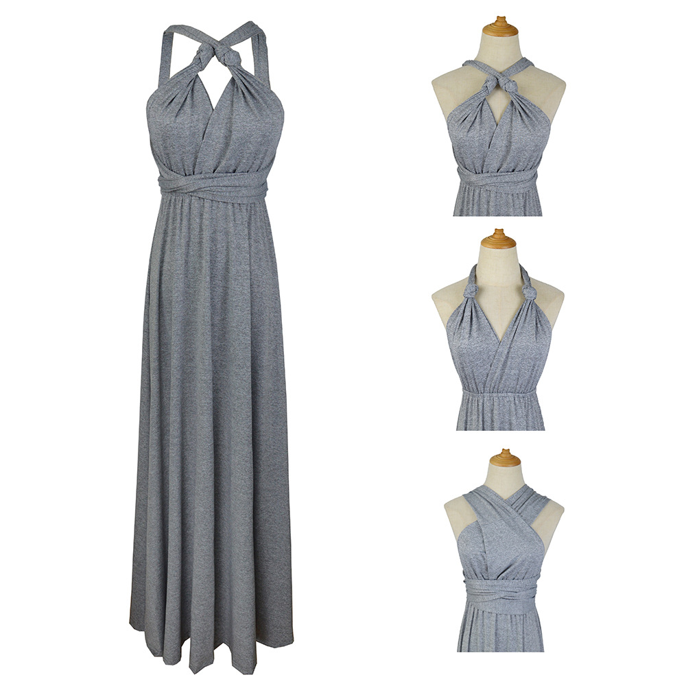 Cross Back Sexy Maxi Dress Adjustable Straps Elegant Design Perfect for Parties Wholesale Available