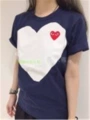 Navy blue big white heart