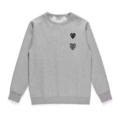 Single gray black diamond heart
