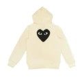 White Hooded with Black Heart on Back