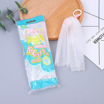 Factory direct Japanese pull ring bubble net wash hand soap net bath cleanser bubble net logo
