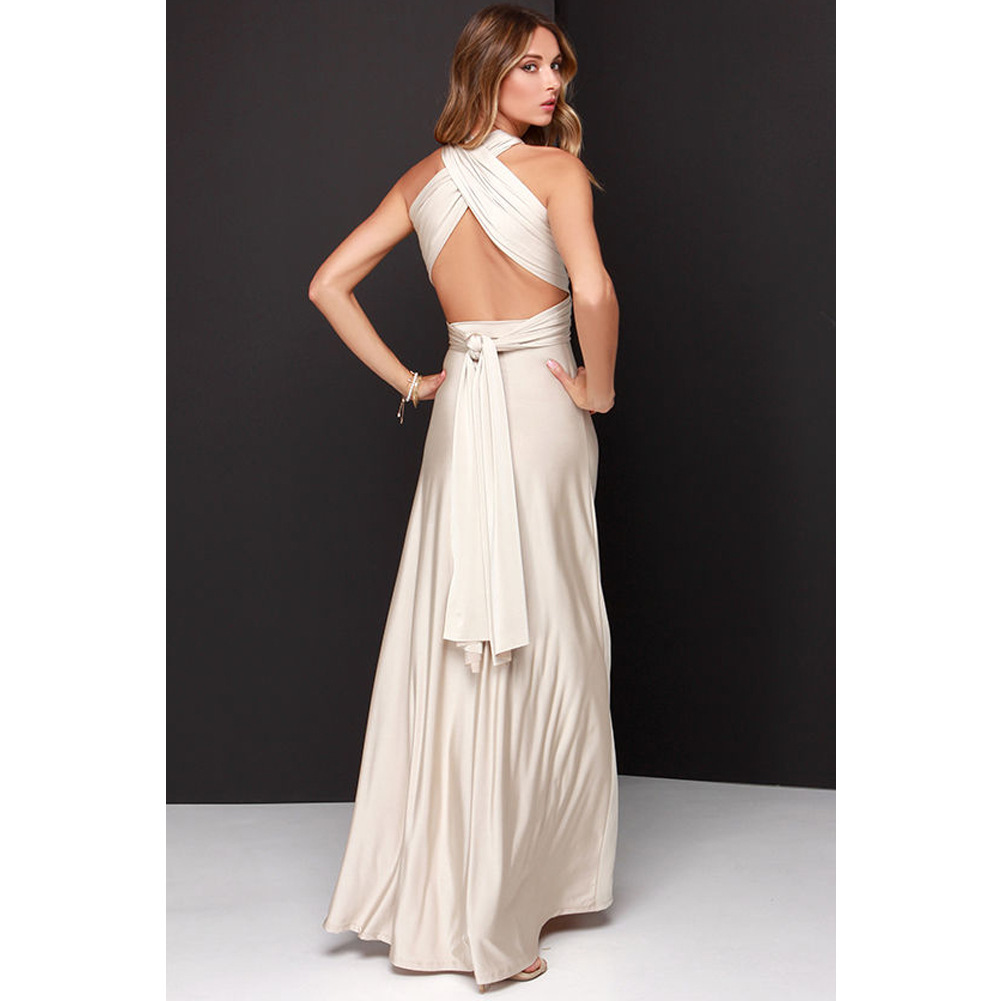 Cross Back Sexy Maxi Dress Adjustable Straps Elegant Design Perfect for Parties Wholesale Available