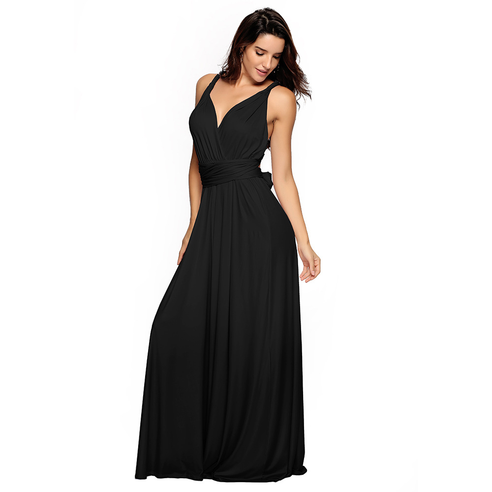 Cross Back Sexy Maxi Dress Adjustable Straps Elegant Design Perfect for Parties Wholesale Available